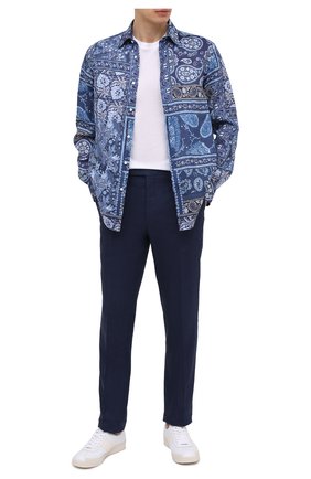 Мужская льняная рубашка RALPH LAUREN синего цвета по цене 49050 руб., арт. 790827997 | Фото 2 Мужская льняная рубашка RALPH LAUREN синего цвета, арт. 790827997 | Фото 2