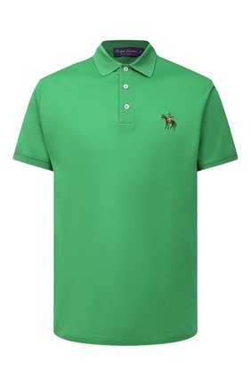 Мужское хлопковое поло RALPH LAUREN зеленого цвета по цене 39150 руб., арт. 790508036 | Фото 1 Мужское хлопковое поло RALPH LAUREN зеленого цвета, арт. 790508036 | Фото 1