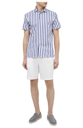 Мужская хлопковая рубашка RALPH LAUREN синего цвета по цене 44550 руб., арт. 790827987 | Фото 2 Мужская хлопковая рубашка RALPH LAUREN синего цвета, арт. 790827987 | Фото 2