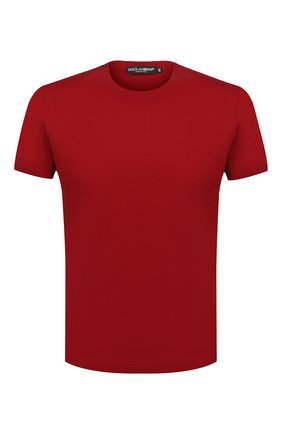 Мужская хлопковая футболка DOLCE & GABBANA красного цвета по цене 23650 руб., арт. G8JX7T/FU7EQ | Фото 1 Мужская хлопковая футболка DOLCE & GABBANA красного цвета, арт. G8JX7T/FU7EQ | Фото 1
