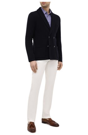 Мужская льняная рубашка GIORGIO ARMANI фиолетового цвета по цене 42950 руб., арт. 8WGCCZ97/TZ256 | Фото 2 Мужская льняная рубашка GIORGIO ARMANI фиолетового цвета, арт. 8WGCCZ97/TZ256 | Фото 2 (Длина (для топов): Стандартные; Рукава: Длинные; Материал внешний: Лен; Случай: Повседневный; Рубашки М: Slim Fit; Принт: Однотонные; Воротник: Кент; Манжеты: На пуговицах; Стили: Кэжуэл)