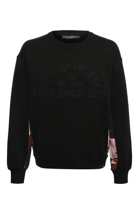 Мужской хлопковый свитшот DOLCE & GABBANA черного цвета по цене 78500 руб., арт. G9UR2Z/G7YJZ | Фото 1 Мужской хлопковый свитшот DOLCE & GABBANA черного цвета, арт. G9UR2Z/G7YJZ | Фото 1