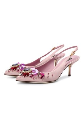 Женские текстильные туфли DOLCE & GABBANA розового цвета по цене 85850 руб., арт. CG0426/AW134 | Фото 1 Женские текстильные туфли DOLCE & GABBANA розового цвета, арт. CG0426/AW134 | Фото 1