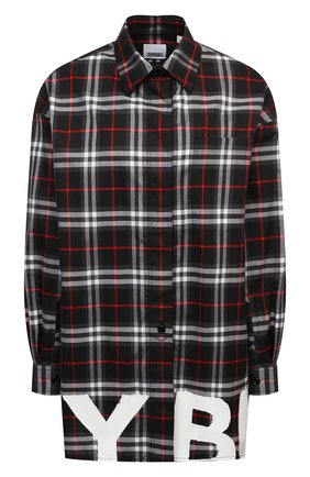 Женская хлопковая рубашка BURBERRY черного цвета по цене 38500 руб., арт. 8038144 | Фото 1 Женская хлопковая рубашка BURBERRY черного цвета, арт. 8038144 | Фото 1