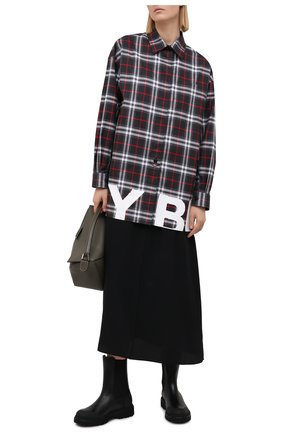 Женская хлопковая рубашка BURBERRY черного цвета по цене 38500 руб., арт. 8038144 | Фото 2 Женская хлопковая рубашка BURBERRY черного цвета, арт. 8038144 | Фото 2