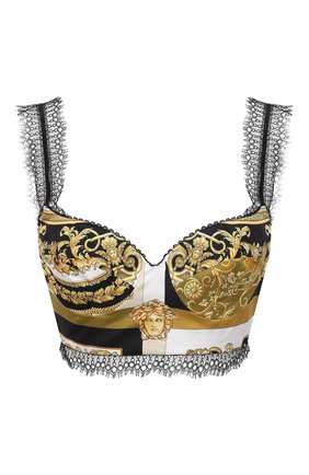 Женский шелковый топ VERSACE золотого цвета по цене 68550 руб., арт. A78760/1F00385 | Фото 1 Женский шелковый топ VERSACE золотого цвета, арт. A78760/1F00385 | Фото 1