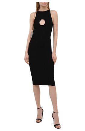 Женское платье из вискозы VERSACE черного цвета по цене 125500 руб., арт. A88428/A237516 | Фото 2 Женское платье из вискозы VERSACE черного цвета, арт. A88428/A237516 | Фото 2