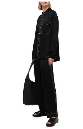 Женская рубашка из вискозы PROENZA SCHOULER WHITE LABEL черного цвета по цене 37450 руб., арт. WL2114225-BY194 | Фото 2 Женская рубашка из вискозы PROENZA SCHOULER WHITE LABEL черного цвета, арт. WL2114225-BY194 | Фото 2