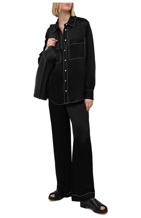 Женские брюки из вискозы PROENZA SCHOULER WHITE LABEL черного цвета по цене 37450 руб., арт. WL2116071-BY194 | Фото 2 Женские брюки из вискозы PROENZA SCHOULER WHITE LABEL черного цвета, арт. WL2116071-BY194 | Фото 2