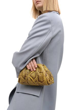 Женский клатч pouch mini из кожи питона BOTTEGA VENETA желтого цвета по цене 165500 руб., арт. 585852/VMAN4/PBIV | Фото 2 Женский клатч pouch mini из кожи питона BOTTEGA VENETA желтого цвета, арт. 585852/VMAN4/PBIV | Фото 2 (Размер: small; Ремень/цепочка: На ремешке; Женское Кросс-КТ: Клатч-клатчи, Вечерняя сумка; Материал: Экзотическая кожа)