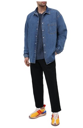 Мужские комбинированные кроссовки LANVIN желтого цвета по цене 43200 руб., арт. FM-SKBRUN-NYL1-P21 | Фото 2 Мужские комбинированные кроссовки LANVIN желтого цвета, арт. FM-SKBRUN-NYL1-P21 | Фото 2