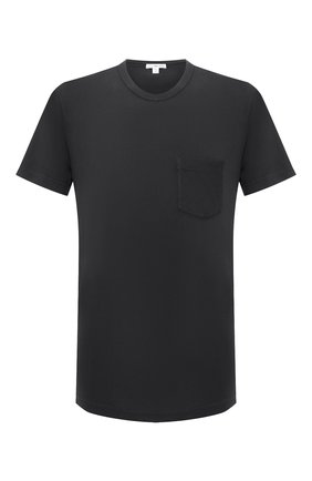 Мужская хлопковая футболка JAMES PERSE серого цвета, арт. MLJ3282 | Фото 1 (Рукава: Короткие; Материал внешний: Хлопок; Принт: Без принта; Длина (для топов): Стандартные; Стили: Минимализм)