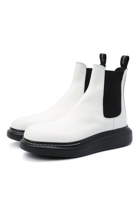 Мужские кожаные челси ALEXANDER MCQUEEN белого цвета по цене 37050 руб., арт. 586198/WHX52 | Фото 1 Мужские кожаные челси ALEXANDER MCQUEEN белого цвета, арт. 586198/WHX52 | Фото 1 (Материал внутренний: Натуральная кожа; Мужское Кросс-КТ: Сапоги-обувь, Челси-обувь; Подошва: Массивная)