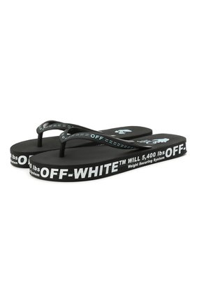 Мужские шлепанцы OFF-WHITE черного цвета по цене 10350 руб., арт. 0MIC002R21MAT0011001 | Фото 1 Мужские шлепанцы OFF-WHITE черного цвета, арт. 0MIC002R21MAT0011001 | Фото 1