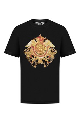 Мужская хлопковая футболка VERSACE JEANS COUTURE черного цвета по цене 13050 руб., арт. B3GWA750-WUP601 2/30454 | Фото 1 Мужская хлопковая футболка VERSACE JEANS COUTURE черного цвета, арт. B3GWA750-WUP601 2/30454 | Фото 1
