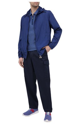 Мужское хлопковое поло CANALI темно-синего цвета по цене 29950 руб., арт. T0653/MJ01156 | Фото 2 Мужское хлопковое поло CANALI темно-синего цвета, арт. T0653/MJ01156 | Фото 2