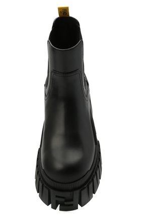 Мужские кожаные челси FENDI черного цвета, арт. 7U1394 AD7Q | Фото 5 (Длина стельки: 28,8, 26,4; Каблук высота: Высокий; Материал внешний: Кожа; Материал внутренний: Натуральная кожа; Материал утеплителя: Без утеплителя; Подошва: Массивная; Мужское Кросс-КТ: Сапоги-обувь, Челси-обувь)