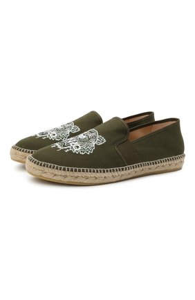 Мужские текстильные эспадрильи KENZO хаки цвета по цене 14400 руб., арт. FB55ES188F70 | Фото 1 Мужские текстильные эспадрильи KENZO хаки цвета, арт. FB55ES188F70 | Фото 1
