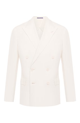 Мужской пиджак из шелка и льна RALPH LAUREN белого цвета по цене 179000 руб., арт. 798829726 | Фото 1 Мужской пиджак из шелка и льна RALPH LAUREN белого цвета, арт. 798829726 | Фото 1 (Материал внешний: Шелк, Лен; Длина (для топов): Стандартные; Рукава: Длинные; Стили: Кэжуэл; 1-2-бортные: Двубортные; Пиджаки М: Приталенный; Случай: Коктейльный; Материал подклада: Купро)