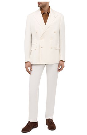 Мужской пиджак из шелка и льна RALPH LAUREN белого цвета по цене 179000 руб., арт. 798829726 | Фото 2 Мужской пиджак из шелка и льна RALPH LAUREN белого цвета, арт. 798829726 | Фото 2 (Материал внешний: Шелк, Лен; Длина (для топов): Стандартные; Рукава: Длинные; Стили: Кэжуэл; 1-2-бортные: Двубортные; Пиджаки М: Приталенный; Случай: Коктейльный; Материал подклада: Купро)