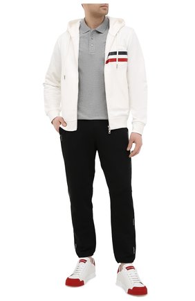 Мужской хлопковая толстовка MONCLER белого цвета по цене 51200 руб., арт. G1-091-8G795-10-809KR | Фото 2 Мужской хлопковая толстовка MONCLER белого цвета, арт. G1-091-8G795-10-809KR | Фото 2