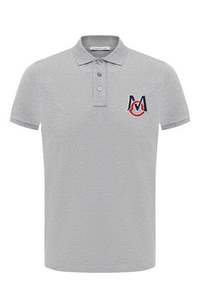 Мужское хлопковое поло MONCLER серого цвета по цене 21500 руб., арт. G1-091-8A729-00-84556 | Фото 1 Мужское хлопковое поло MONCLER серого цвета, арт. G1-091-8A729-00-84556 | Фото 1