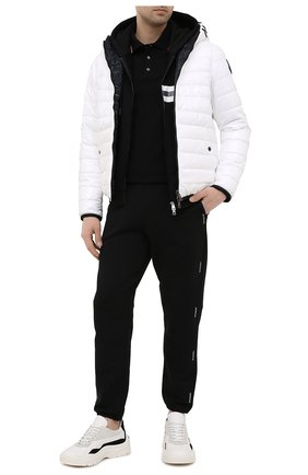Мужское хлопковое поло MONCLER черного цвета по цене 17000 руб., арт. G1-091-8A703-00-84556 | Фото 2 Мужское хлопковое поло MONCLER черного цвета, арт. G1-091-8A703-00-84556 | Фото 2