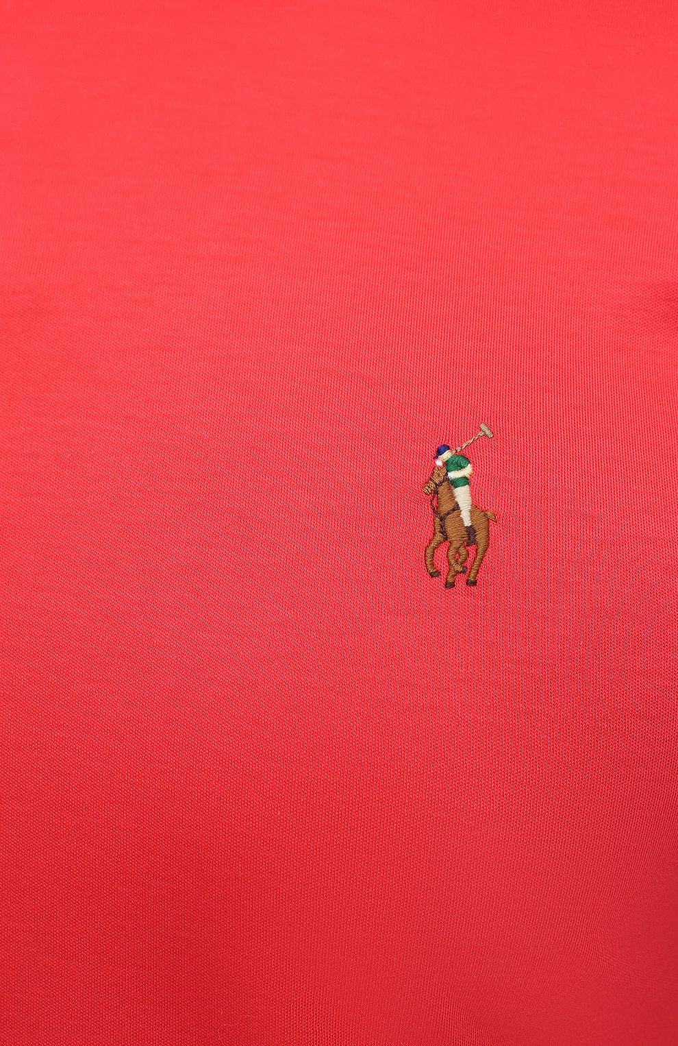 Мужское хлопковое поло POLO RALPH LAUREN красного цвета, арт. 710652578 | Фото 5 (Застежка: Пуговицы; Рукава: Короткие; Длина (для топов): Стандартные; Материал внешний: Хлопок; Стили: Кэжуэл)
