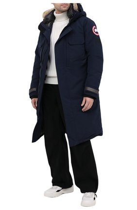 Мужская пуховая парка westmount CANADA GOOSE темно-синего цвета по цене 135500 руб., арт. 2004M | Фото 2 Мужская пуховая парка westmount CANADA GOOSE темно-синего цвета, арт. 2004M | Фото 2
