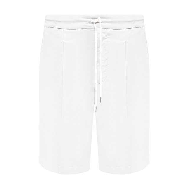 Хлопковые шорты Giorgio Armani белого цвета