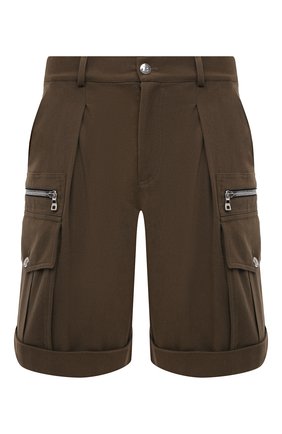 Мужские хлопковые шорты BALMAIN хаки цвета по цене 96700 руб., арт. VH1PB001/C210 | Фото 1 Мужские хлопковые шорты BALMAIN хаки цвета, арт. VH1PB001/C210 | Фото 1 (Принт: Без принта; Материал внешний: Хлопок; Мужское Кросс-КТ: Шорты-одежда; Стили: Кэжуэл; Длина Шорты М: Ниже колена; Силуэт М (брюки): Карго; Случай: Повседневный)