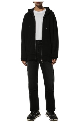 Мужской хлопковая толстовка BALMAIN черного цвета по цене 96850 руб., арт. VH1JR010/B025 | Фото 2 Мужской хлопковая толстовка BALMAIN черного цвета, арт. VH1JR010/B025 | Фото 2