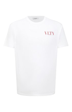 Мужская хлопковая футболка VALENTINO белого цвета, арт. VV3MG10V72H | Фото 1 (Материал внешний: Хлопок; Рукава: Короткие; Длина (для топов): Стандартные; Принт: С принтом; Стили: Кэжуэл; Региональные ограничения белый список (Axapta Mercury): RU)