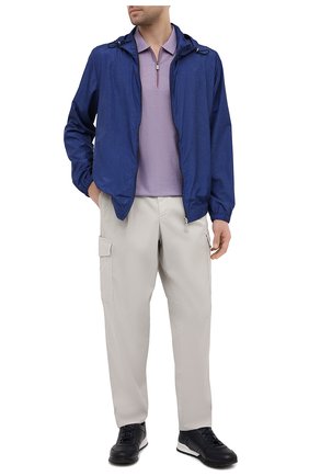 Мужские кожаные кроссовки KITON темно-синего цвета по цене 104500 руб., арт. USSVLAEN00648/12-16 | Фото 2 Мужские кожаные кроссовки KITON темно-синего цвета, арт. USSVLAEN00648/12-16 | Фото 2