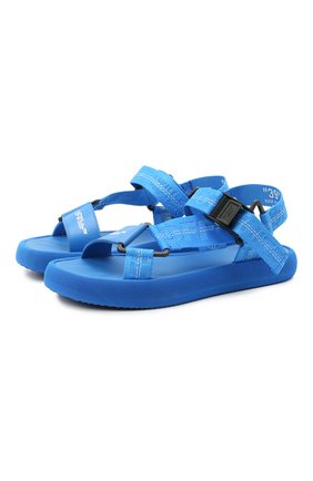 Женские текстильные сандалии OFF-WHITE синего цвета по цене 41300 руб., арт. 0WIH007R21FAB0014500 | Фото 1 Женские текстильные сандалии OFF-WHITE синего цвета, арт. 0WIH007R21FAB0014500 | Фото 1