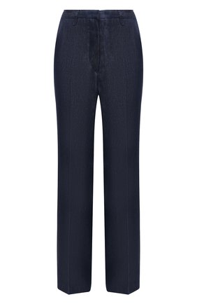 Женские льняные брюки KITON синего цвета по цене 83300 руб., арт. D47105K09T40 | Фото 1 Женские льняные брюки KITON синего цвета, арт. D47105K09T40 | Фото 1