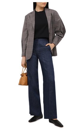 Женские льняные брюки KITON синего цвета по цене 83300 руб., арт. D47105K09T40 | Фото 2 Женские льняные брюки KITON синего цвета, арт. D47105K09T40 | Фото 2