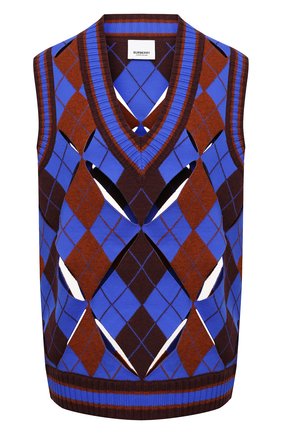Женский жилет BURBERRY темно-синего цвета по цене 64050 руб., арт. 8038108 | Фото 1 Женский жилет BURBERRY темно-синего цвета, арт. 8038108 | Фото 1