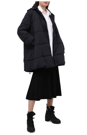 Женские комбинированные ботильоны MONCLER черного цвета по цене 46000 руб., арт. G1-09B-4F712-00-02SQX | Фото 2 Женские комбинированные ботильоны MONCLER черного цвета, арт. G1-09B-4F712-00-02SQX | Фото 2