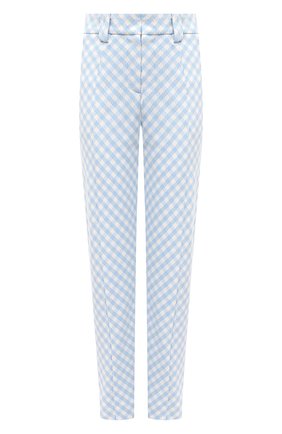 Женские брюки BALMAIN голубого цвета по цене 127000 руб., арт. VF15172/X447 | Фото 1 Женские брюки BALMAIN голубого цвета, арт. VF15172/X447 | Фото 1