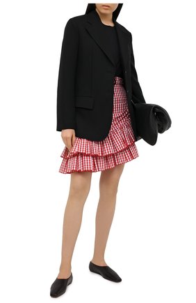 Женская хлопковая юбка BALMAIN красного цвета по цене 127000 руб., арт. VF14315/C280 | Фото 2 Женская хлопковая юбка BALMAIN красного цвета, арт. VF14315/C280 | Фото 2
