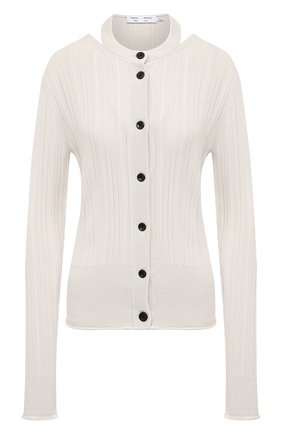 Женский кардиган из хлопка и шелка PROENZA SCHOULER WHITE LABEL светло-бежевого цвета по цене 41050 руб., арт. WL2117559-KS054 | Фото 1 Женский кардиган из хлопка и шелка PROENZA SCHOULER WHITE LABEL светло-бежевого цвета, арт. WL2117559-KS054 | Фото 1
