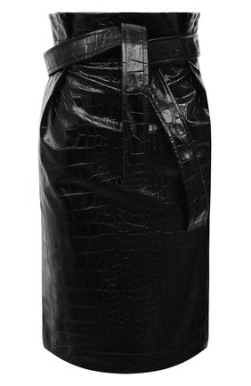 Женская юбка из экокожи PHILOSOPHY DI LORENZO SERAFINI черного цвета по цене 44200 руб., арт. V0101/741 | Фото 1