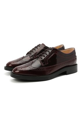 Женская кожаные дерби TOD’S бордового цвета по цене 37650 руб., арт. XXW60C0DE20EB5 | Фото 1 Женская кожаные дерби TOD’S бордового цвета, арт. XXW60C0DE20EB5 | Фото 1