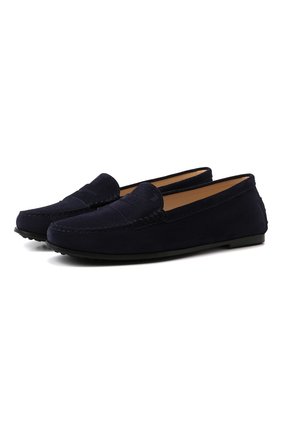 Женские замшевые мокасины TOD’S синего цвета по цене 34450 руб., арт. XXW74B00010RE0 | Фото 1 Женские замшевые мокасины TOD’S синего цвета, арт. XXW74B00010RE0 | Фото 1