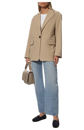 Женские замшевые мокасины TOD’S синего цвета по цене 34450 руб., арт. XXW74B00010RE0 | Фото 2 Женские замшевые мокасины TOD’S синего цвета, арт. XXW74B00010RE0 | Фото 2