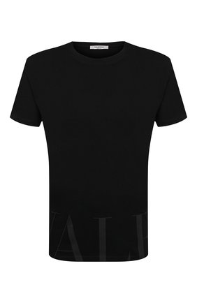 Мужская хлопковая футболка VALENTINO черного цвета по цене 33650 руб., арт. VV3MG07D735 | Фото 1 Мужская хлопковая футболка VALENTINO черного цвета, арт. VV3MG07D735 | Фото 1