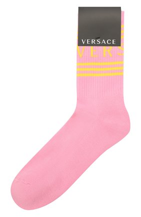 Мужские хлопковые носки VERSACE розового цвета по цене 7515 руб., арт. ICZ0003/IK0203 | Фото 1 Мужские хлопковые носки VERSACE розового цвета, арт. ICZ0003/IK0203 | Фото 1