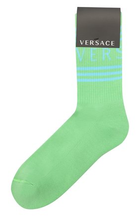 Мужские хлопковые носки VERSACE зеленого цвета по цене 7515 руб., арт. ICZ0003/IK0203 | Фото 1 Мужские хлопковые носки VERSACE зеленого цвета, арт. ICZ0003/IK0203 | Фото 1