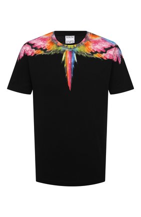 Мужская хлопковая футболка MARCELO BURLON черного цвета по цене 21250 руб., арт. CMAA018R21JER002 | Фото 1 Мужская хлопковая футболка MARCELO BURLON черного цвета, арт. CMAA018R21JER002 | Фото 1